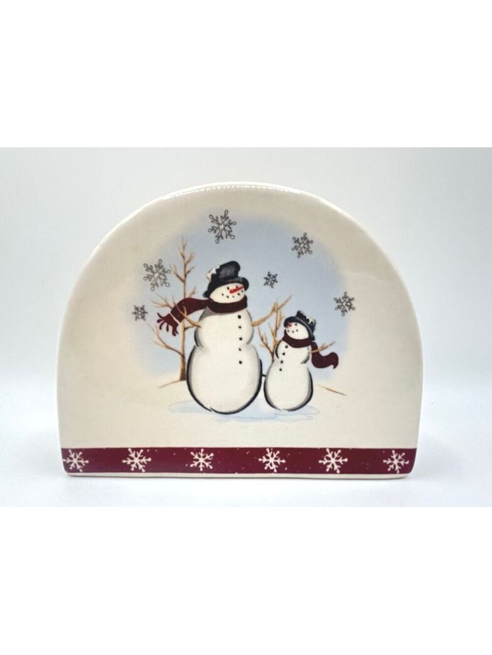 Snowman Christmas Napkin Holder, St Nicholas Square Peppermint Lane